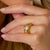 1980s 1980s Retro 3.80 Carat Old Mine Cut Diamond 18k Yellow Gold Bezel Ring, Size 4.75 For Sale - Image 5 of 7