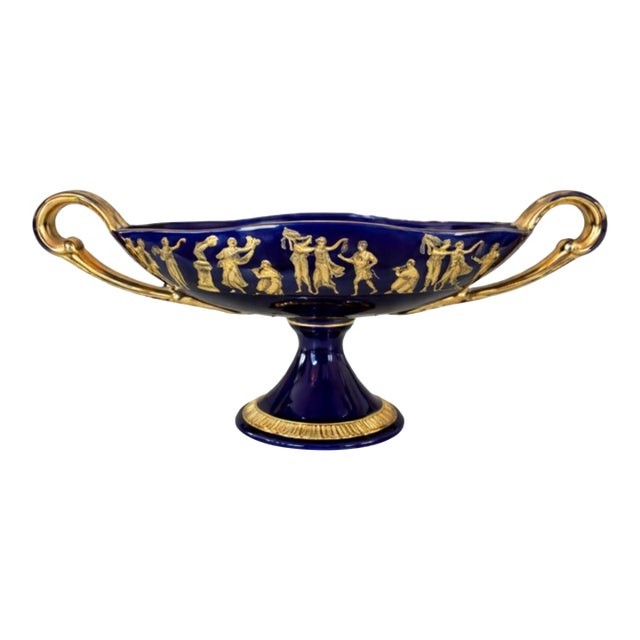 Italian Neoclassical Cobalt Blue Centerpiece Bowl, Florence (Firenze) For Sale