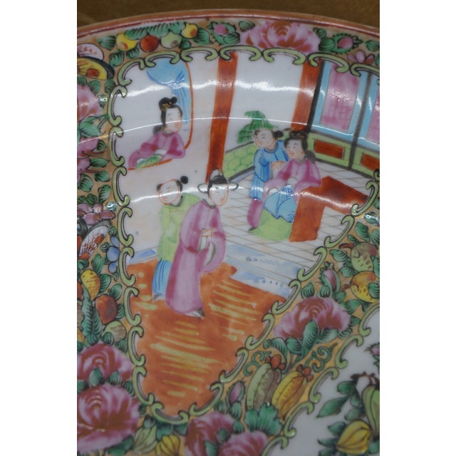 Antique Chinese Export Famille Rose Medallion Porcelain Serving Bowl & Platters For Sale - Image 15 of 18