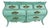 Hooker Furniture Turquoise Bombe Dresser – Hand Finished 7 Drawer French Provincial Chest, Ornate Gold Hardware For Sale
