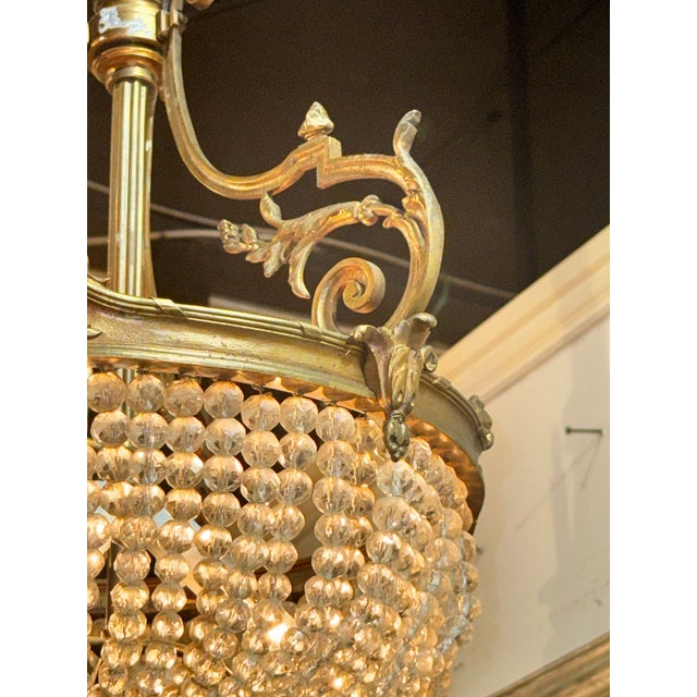 Late 19th Century French Louis XV Bronze and Crystal Chandelier For Sale - Image 4 of 7