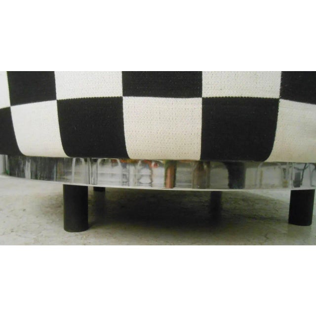 Checkered Contemporary Modern Italian Club Chair For Sale In New York - Image 6 of 8