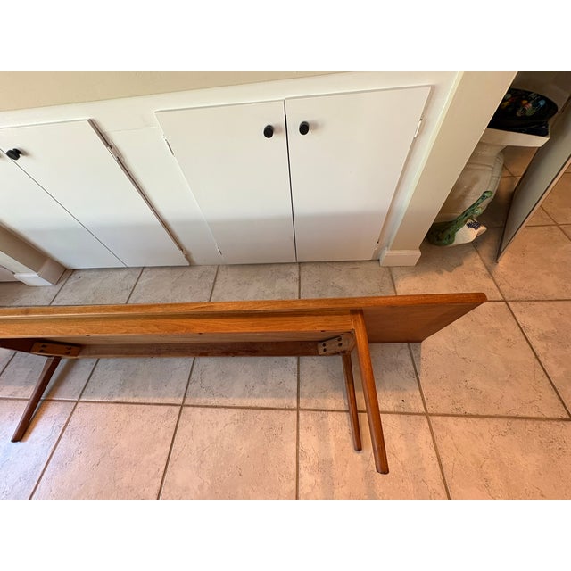 Mid-Century Modern Vintage Mid Century Modern Drexel Declaration Solid Walnut Bench / Coffee Table by Kipp Stewart For Sale - Image 3 of 16