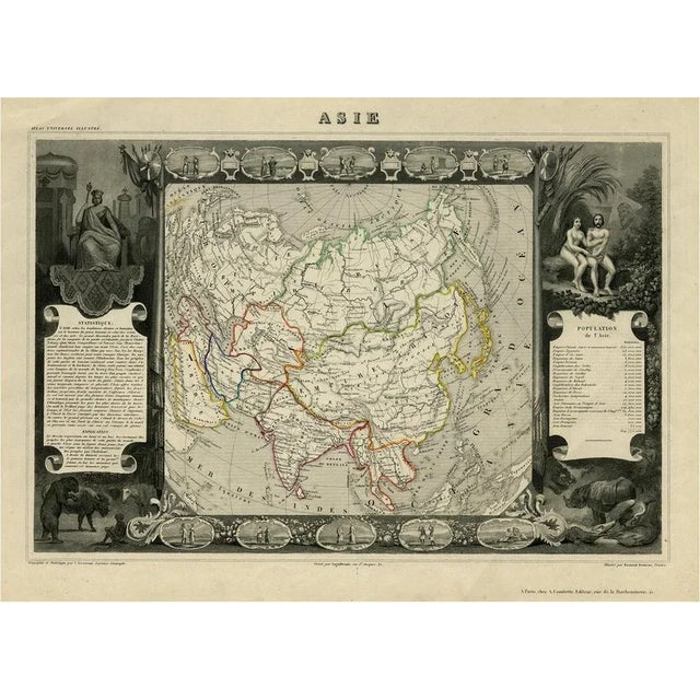 Mid 19th Century Antique Map of Asia, 1854 For Sale - Image 5 of 5