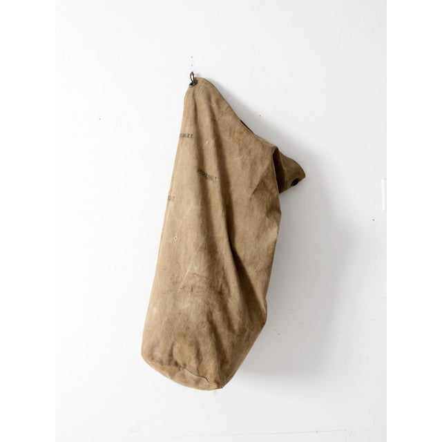 American Vintage Canvas Mail Sack Postal Bag For Sale - Image 3 of 11