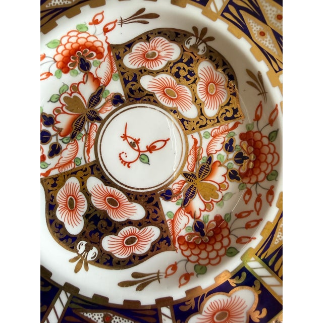 A Super Fine Set of 6 Royal Crown Derby Imari Pattern Dessert Plates by Stevenson & Hancock, Circa 1860's For Sale - Image 10 of 17