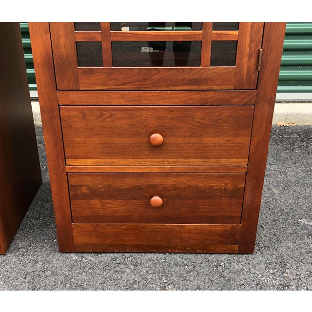 Ethan Allen Solid Cherry American Impressions Bookcases a Pair Chairish