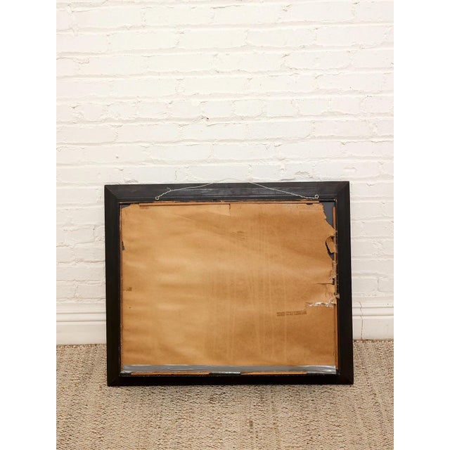 Mid 20th Century Vintage Black Mirror With Sculptural Display Shelves For Sale - Image 5 of 6