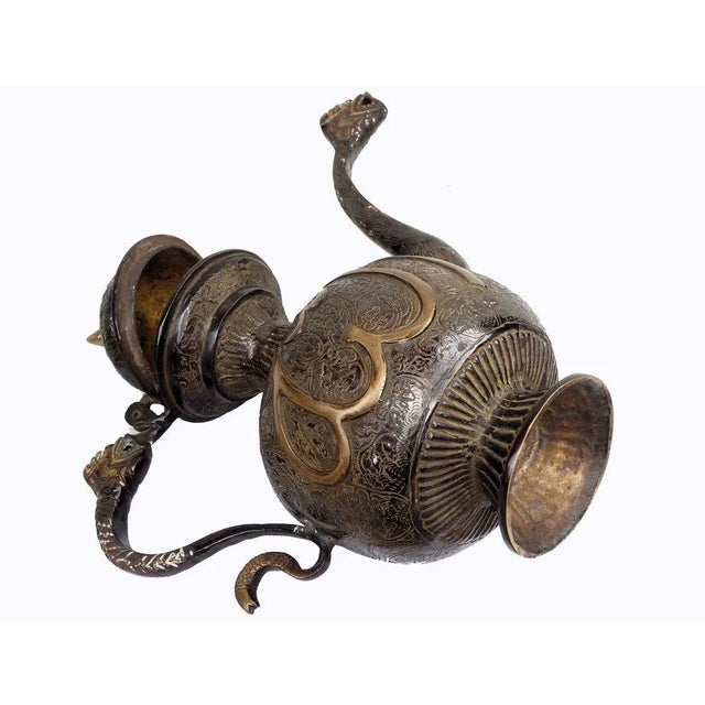 Vintage Islamic Teapot in Brass and Bronze, 1950s For Sale - Image 6 of 13