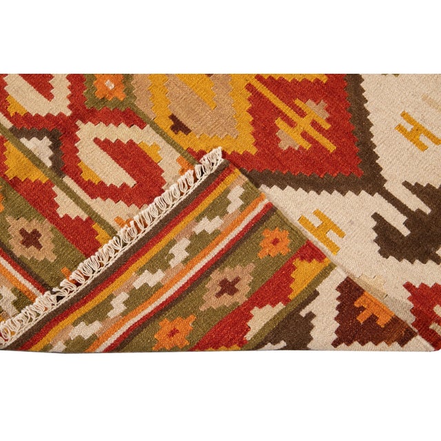 21st Century Modern Kilim Rug 4 '9'' X 6' 7''. For Sale - Image 4 of 12