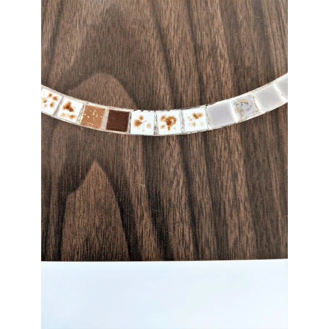 Brown Vintage Mid Century Tile Mosaic Stacking Side Tables - Set of 3 For Sale - Image 8 of 13