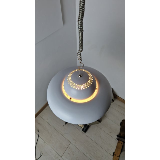 Fior di Loto Pendant Lamps in White Lacquered Metal by Afra & Tobia Scarpa for Flos, 1960s, Set of 2 For Sale - Image 12 of 18