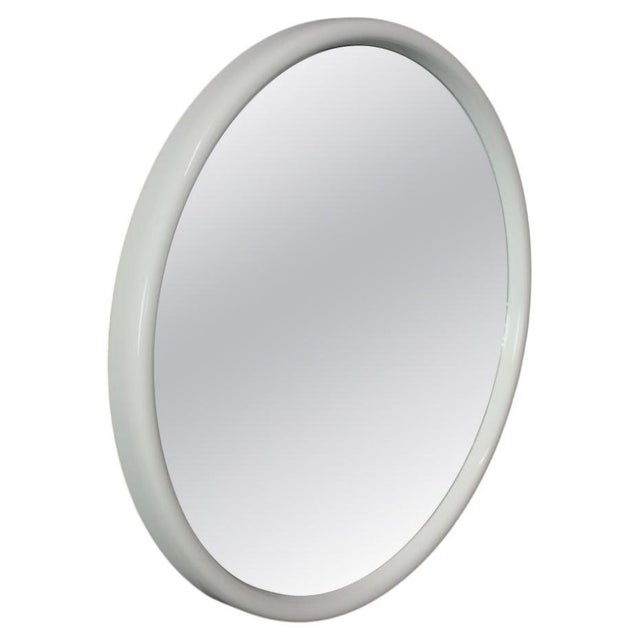Mid-Century Round White Mirror from APPL Spiegel, Germany, 1960s For Sale - Image 6 of 6