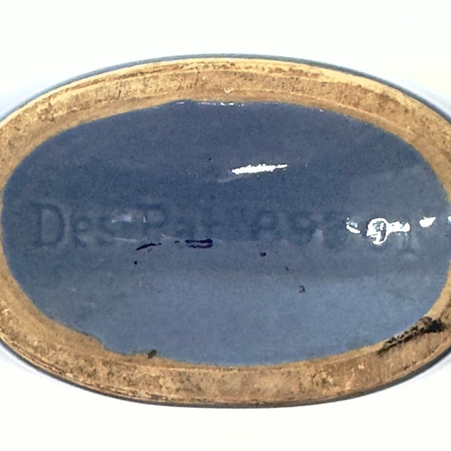 Mid-Century Modern Vintage Slim Blue Ceramic Vessel Curation - Group of 3 For Sale - Image 3 of 11