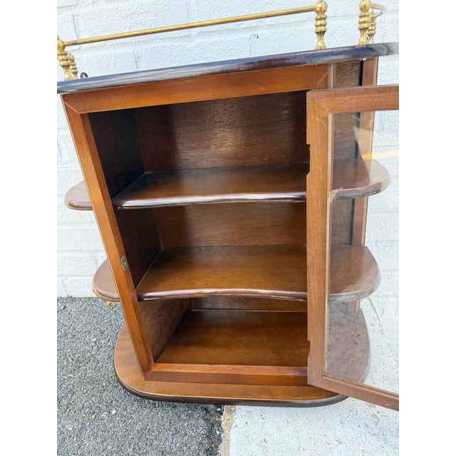 Vintage Wooden Display Hanging Cabinet With Glass Door For Sale - Image 10 of 15