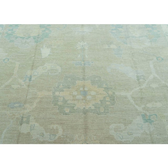 Early 21st Century Turkish Oushak Square Rug 11'9" x 13' #19281 For Sale - Image 5 of 8