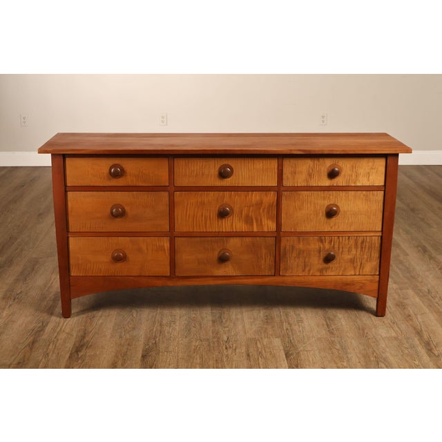 Stickley Harvey Ellis Collection Inlaid Nine Drawer Dresser For Sale - Image 13 of 18