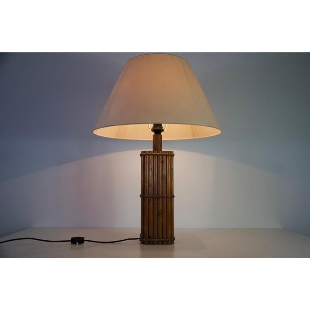 Mid-Century Modern Bamboo Table Lamp from Leola, Italy, 1970s For Sale - Image 11 of 15