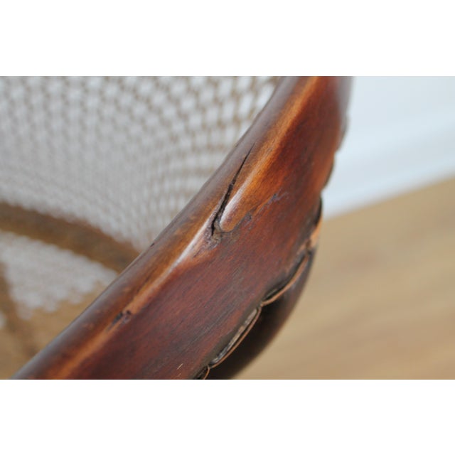 Wood Vintage Rattan Bergere Armchair For Sale - Image 7 of 12