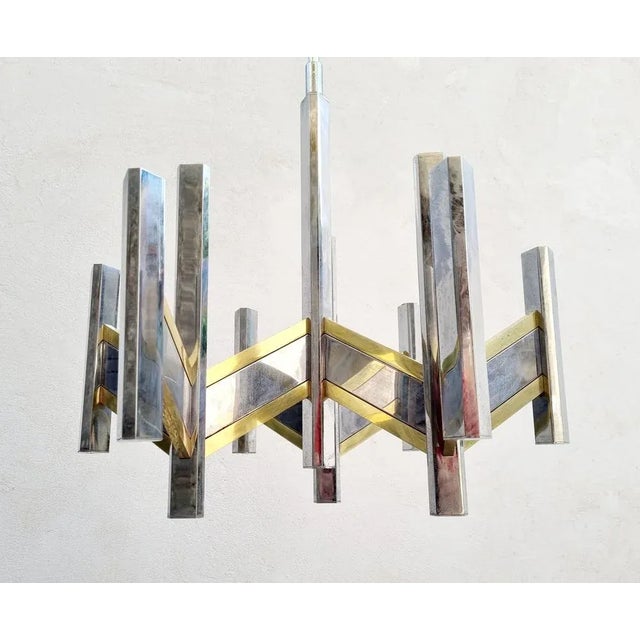 1970s Mid-Century Modern Model Concorde Chandelier from Sciolari, Italy, 1970s For Sale - Image 5 of 13