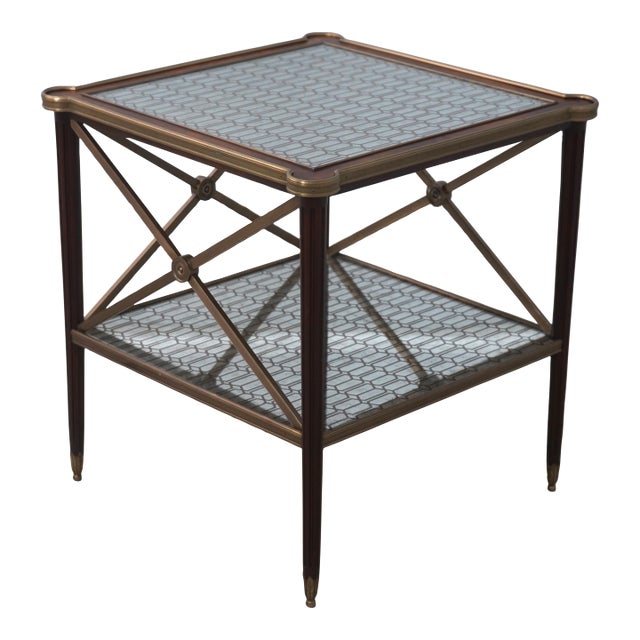 Theodore Alexander Directoire 2 Tier Mirror Top Table For Sale
