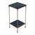 2020s Larkin 11.5 in. W Square Indoor Marble and Iron Side Table with Lower Open Shelf, Green Marble For Sale - Image 5 of 7