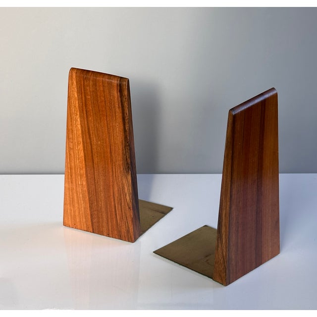 This pair of high qiality mid-century modern bookends was manufactured in Germany during the 1960s. These fine pieces are...