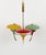 Mid-Century Modern Mid-Century Chandelier in Enamel Metal and Brass in the style of Stilnovo, Italy, 1950s For Sale - Image 3 of 17