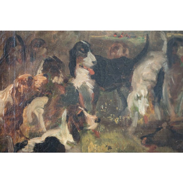 Study of a Hunting Scene, 1860-1880, Oil on Canvas For Sale - Image 3 of 6