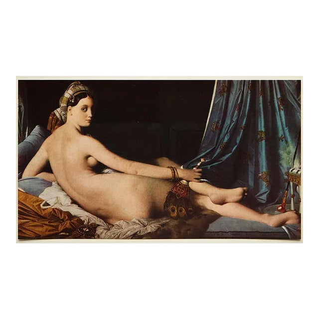 1955 After Ingres "Odalisque", Vintage First Edition Full-Color Print For Sale