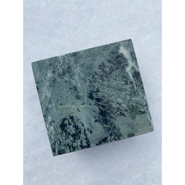 Verdigris Green Marble 1970s Gucci Bookend, Minimalist Design, Circa 1970s For Sale - Image 15 of 16