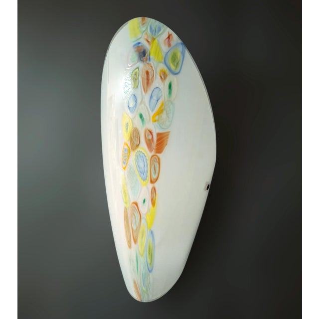 Italian 1960s Oval Murrine Sconces, a Pair For Sale - Image 3 of 8