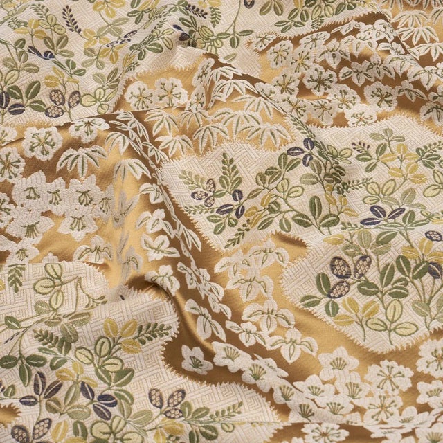 2020s SAMPLE - Schumacher Lorene Fabric In Ochre For Sale - Image 5 of 5