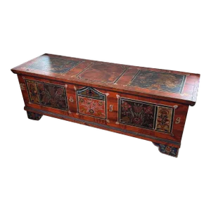 Hand Painted 19th Century Dutch Dowery or Brides Blanket Chest