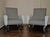 Mid 20th Century Exclusive Pair of Sleek Italian Armchairs with Curved Metal Base For Sale - Image 14 of 18
