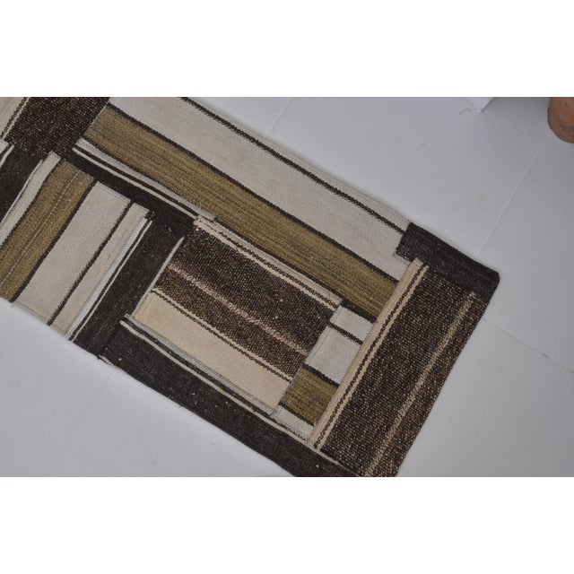 1950s Vintage Handwoven Decorative Hallway Kilim Runner For Sale - Image 5 of 10