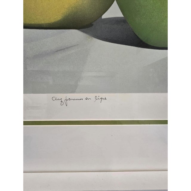 The Michel Pellus Large Scale "Apples" Still Life Painting/Print is a stunning piece of art featuring a still life...