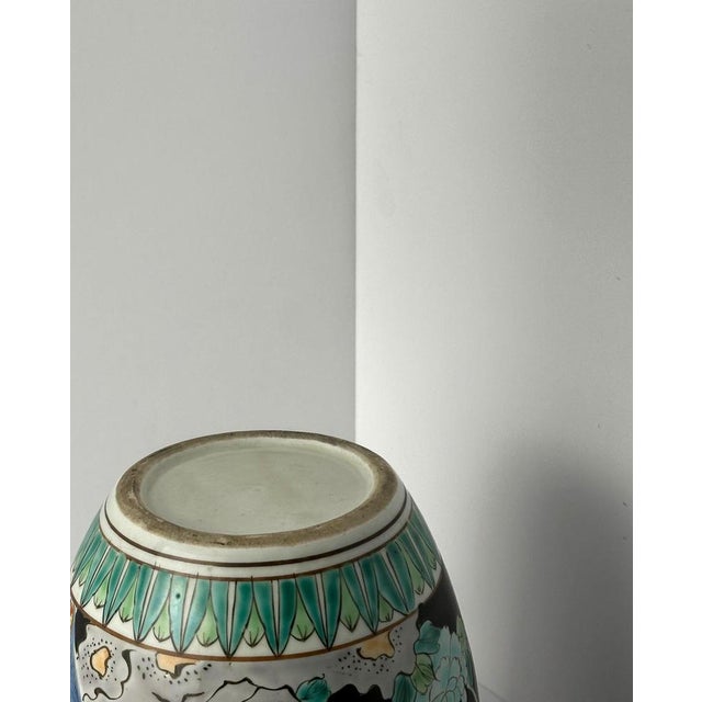 Ceramic Japanese Black Polychromed Porcelain Ginger Jar by Yamatoku Meiji, 1890s For Sale - Image 7 of 10