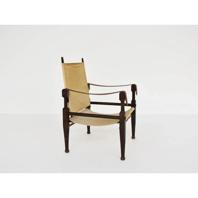 Wood Safari Armchair by Wilhelm Kienzle attributed to Wohnbedarf, Switzerland, 1950s For Sale - Image 7 of 7