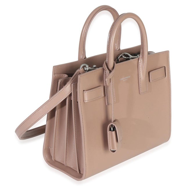 Traditional Beige Smooth Leather Nano Classic Sac De Jour For Sale - Image 3 of 6