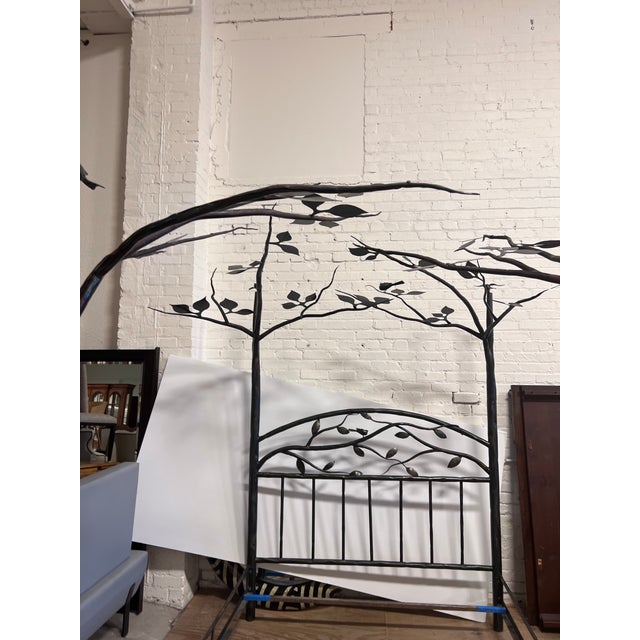 Queen Size Simply Santa Fe Bespoke Wrought Iron Botanical Canopy Bed ...