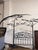 Queen Size Simply Santa Fe Bespoke Wrought Iron Botanical Canopy Bed Frame For Sale - Image 4 of 12