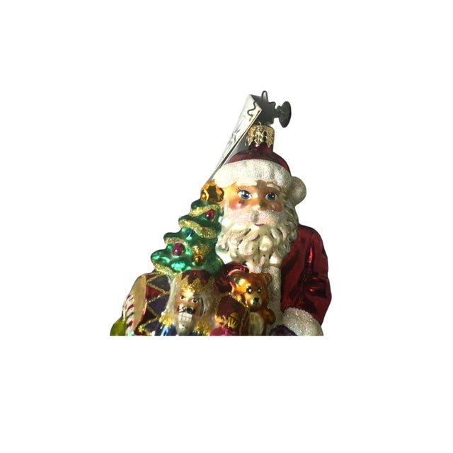 1990s 1990s Christopher Radko Santa Deluxe Delivery Glass Christmas Tree Ornament For Sale - Image 5 of 6