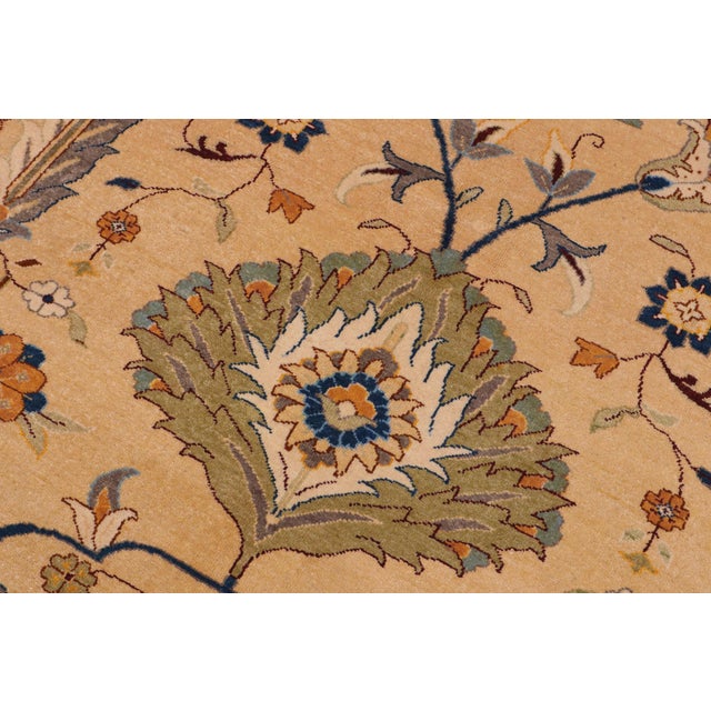 Shabby Chic Beige/Wine Red Wool Rug - 9'1'' X 11'5'' For Sale - Image 4 of 10