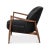 Mid Century Black Leather Arm Chair For Sale - Image 4 of 13