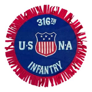 1940s Large Felt Army Banner Commemorating Us Army Infantry 316