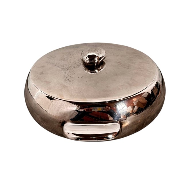 Art Deco St. James Brazilian Modernist Silver Plate Serving Dish (C. 1980s) For Sale - Image 3 of 15