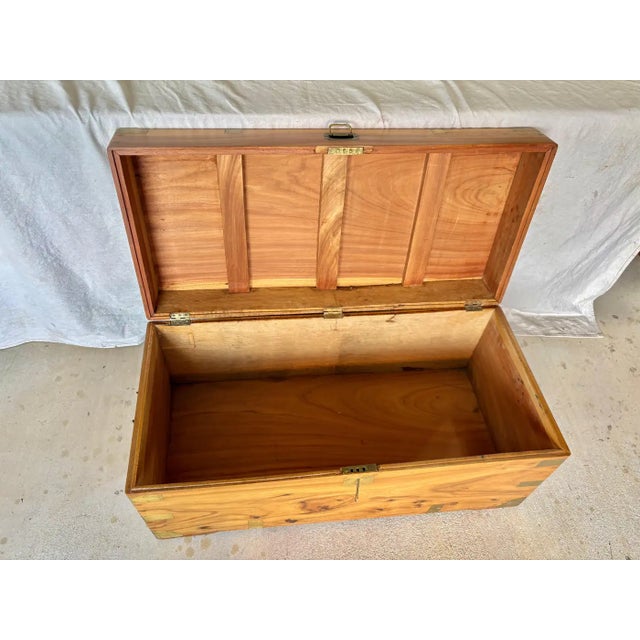 19th Century English Camphor Wood Campaign Chest For Sale - Image 12 of 18