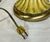 Stunning Vintage Hollywood Regency Brass & Saffron Yellow Torchiere Table Lamp For Sale - Image 11 of 11