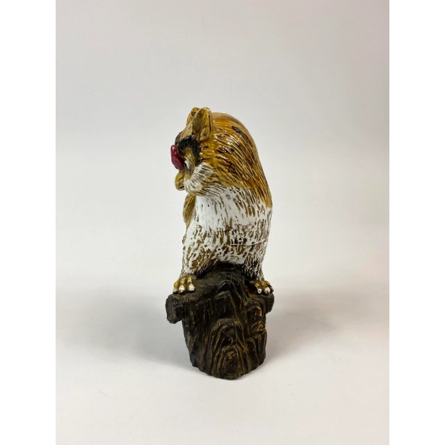 Painted porcelain owl from the 19th C